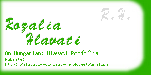 rozalia hlavati business card